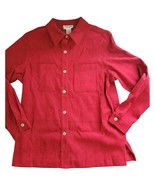 Alfred Dunner Petite 10p red long sleeve button up blazer w/shoulder pads - $9.00