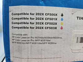 4Pk Toner Replacement HP 202X CF500X CF501X CF502X CF503X Unbranded Box Damage - £18.30 GBP