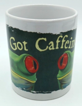 1999 Charles Lynn Bragg  &quot;GOT CAFFEINE?&quot; FROG 12 oz. Ceramic Mug By Lean... - $12.86