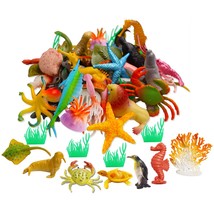 42Pcs Plastic Ocean Animals Toys Small Realistic Mini Sea Creature Figur... - £15.73 GBP