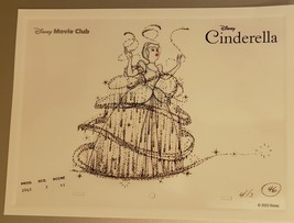 Cinderella Lithograph Disney Movie Club Exclusive 2023 NEW - £7.57 GBP