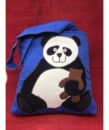 Panda Handbag by J. Nicoll Designs Totel Blue Bag Cloth Bear - $21.73