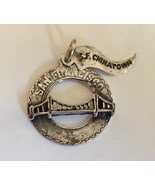 Vintage Sterling Silver Golden Gate Bridge on Disk Charm OX - $16.93 CAD