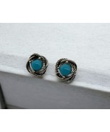 David Yurman .925 Sterling Silver Infinity Turquoise Push Back Earrings - $302.17 CAD