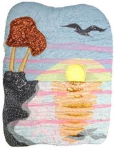 Sunrise Seagull: Quilted Art Wall Hanging - £332.28 GBP