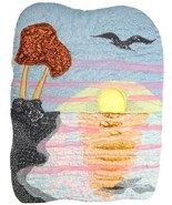 Sunrise Seagull: Quilted Art Wall Hanging - $425.00