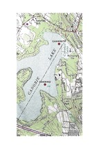Betsy Drake Canobie Lake, NH Nautical Map Beach Towel - £47.68 GBP