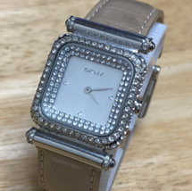 DKNY Quartz Watch NY-3725 Women 30m Silver Square Steel Rhinestone New Battery - £18.75 GBP