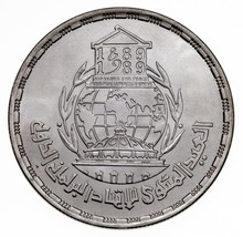 1409-1989 Égypte 5 Pounds Pièce Argent En Bu, Unis Parliamentary Union K... - $51.41