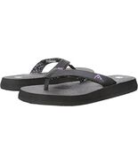 Aurorae Size US 8 M Women&#39;s Yoga Mat Flip Flop Sandals Black FF100B - $17.81