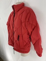 Eddie Bauer Womens M Orange Nylon Goose Down Insulated Jacket - $28.71