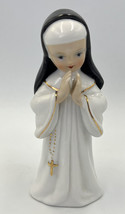 Vintage Porcelain Praying Nun Figure Bonds Ware L &amp; M Marked Japan White READ - £16.63 GBP