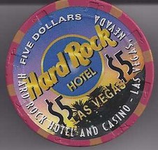 $5 HARD ROCK HOTEL VEGAS Casino Chip The DESERT 1999 - $11.95