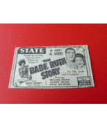 ORIGINAL  VINTAGE   THE  BABE  RUTH  STORY   PAPER  CUT  OUT  AD    3.75... - £47.18 GBP