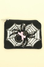 Ghost With Bow Seed Beaded Coin Bag - $29.45