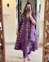 Indian Designer Salwar Kameez, Readymade Party/Ethnic Cotton kurti gift ... - $1,884.61 MXN