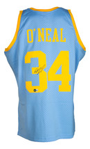 Shaquille o&#39; Neal Firmado Lakers Azul Mpls 2001-02 Mitchell &amp; Ness Camiseta Bas - £279.07 GBP