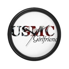 USMC Girlfriend (Flag) Wall Clock - $18.00