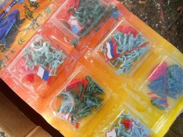 Vintage Miniature Combat Toy Army Military flags and different Countries sets - £10.04 GBP