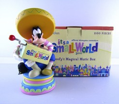 Disney Disneyana LE 2100 Goofy w Music Box, It&#39;s a  Small World Figurine w Box - £90.86 GBP