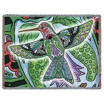 72x54 HUMMINGBIRD Native American Southwest Tapestry Afghan Throw Blanket  - £49.82 GBP