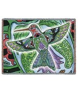 72x54 HUMMINGBIRD Native American Southwest Tapestry Afghan Throw Blanket  - £49.61 GBP