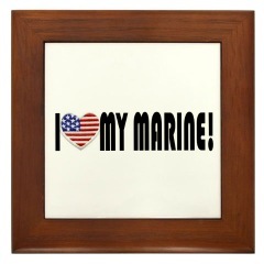 I "Heart" My Marine! Framed Tile - £11.99 GBP