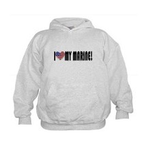 I "Heart" My Marine! Kids Hoodie - £20.60 GBP