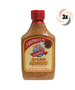 3x Bottles Woeber&#39;s Hot &amp; Spicy Flavor Whole Grain Mustard | Sandwich Pa... - £17.62 GBP