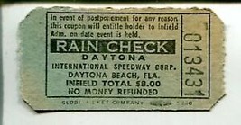 Daytona Speedway NASCAR Ticket Stub 1970&#39;s-infield ticket stub-G - £9.07 GBP