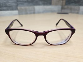 Lucky Brand Purple Clear Lucite Wayfarer Frame Glasses D200 52 18 140 - £23.25 GBP