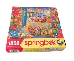 Springbok-Flower Shop - 1000 Piece Jigsaw Puzzle- 30&quot; x 24&quot; Cats Made in USA - £10.38 GBP