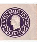 United States 3 cents Postage, George Washington Embossed - $5.95