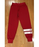 Coca-Cola Joggers Red Size Small Women&#39;s Tie Waist Sweatpants Coke logo - $279.10 MXN