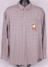 Warner Bros Flannel Shirt-TAZ Tasmanian Devil-L-Brown-Looney Toons Carto... - $19.49