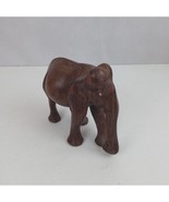 Vintage Hand Carved Wooden Elephant Lucky Trunk Up Statue Sculpture 5.25... - $40.73 CAD