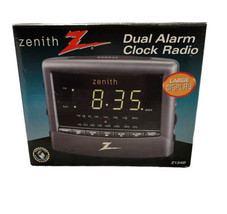 Vintage Zenith Z124B AM/FM Dual Digital Working Alarm Clock Radio w/ Box | EC - £44.81 GBP