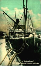 Winters Grasp Ice Covered Steamer Steam Ship In Alaska AK 1915 DB Postcard C9 - £17.25 GBP