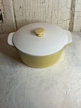Vintage Corning Ware 4 QT Casserole Dish W/ Lid Harvest Yellow Gold B-4-B  USA - £29.83 GBP