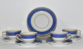 RARE Antique Porcelain Plates Teacups &amp; Saucers 12pc Set Marked &quot;Pretty China&quot; - £199.03 GBP