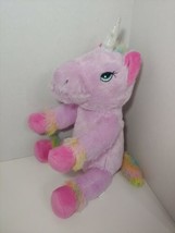 Progressive plush Aislynn purple unicorn rainbow mane tail pink feet - $19.79