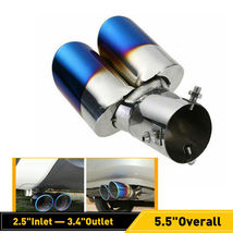 Car Rear Exhaust Pipe Tail Muffler Tip Auto Accessories Replace Kit Blue... - £31.46 GBP