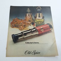 1972 Old Spice Collectors items Vantage Menthol Print  Ad 10.5&quot; x 13.5&quot; - £5.62 GBP