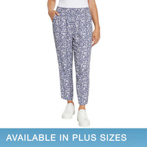 Jessica Simpson Ladies&#39; Size Large Pull-On Soft Pant, Blue Floral - $18.99