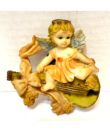 Vintage Fontanini Angel Cherub Wall Plaque Violin Baby Italy Resin Hangi... - £7.57 GBP