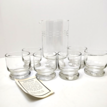 Vintage Princess House Martini Pitcher Etched Glass + 6 Glasses Cocktail - $24.89
