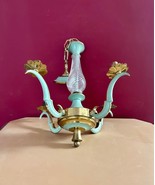 1940s French vintage Shabby Chic 4 light bulbs chandelier  - €419,83 EUR