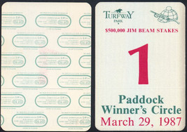 March 29, 1987 Jim Beam Stakes Paddock Winner&#39;s Circle OTTO Pass. - £7.64 GBP