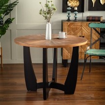 39.37&quot;Vintage Style Round Dining Table with Scattering Pattern Splicing - £274.16 GBP