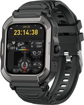 Military Smart Watches Compatible With Men Android Phones iPhone (Black) - £30.33 GBP